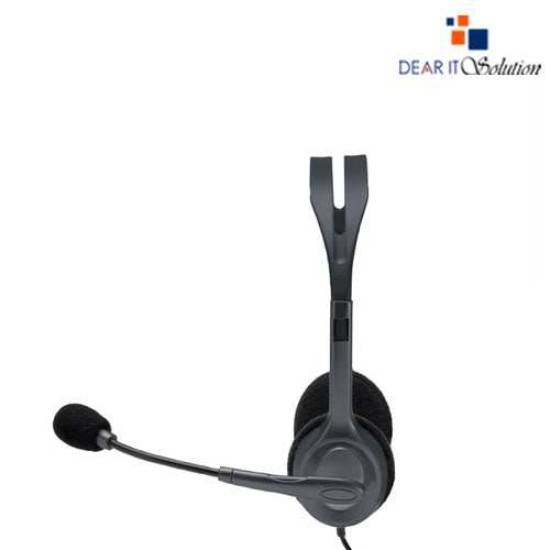 Logitech H110 Stereo Headset – Stereo Sound, Comfortable Fit