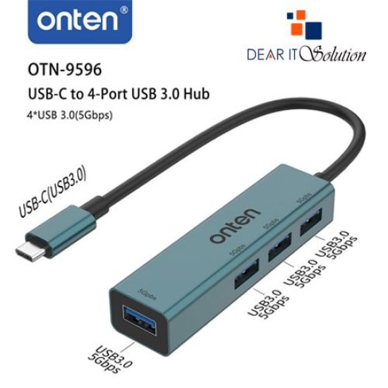 ONTEN OTN-9596 Type-C to USB3.0*4 Hub ONTEN OTN-9596 Type-C to USB3.0*4 Hub